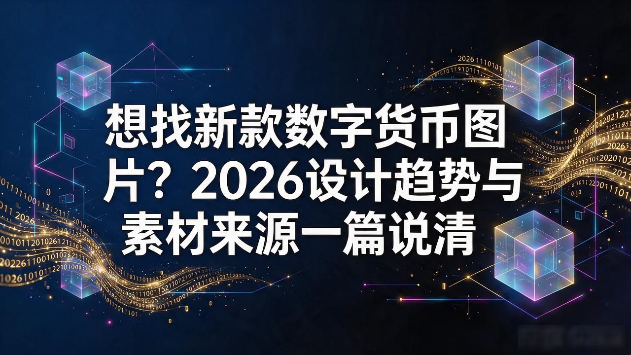 新款数字货币图片_digital currency design trends 2026_flat geometric design crypto icons