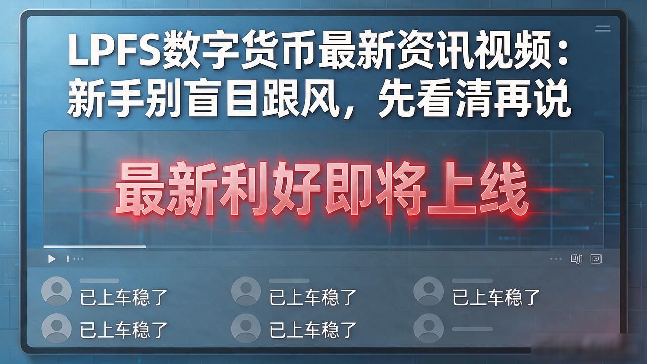 警惕LPFS项目方背景介绍虚假宣传_lpfs数字货币最新资讯视频_LPFS数字货币资讯视频套路